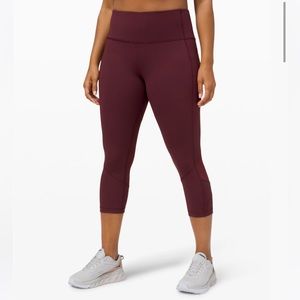 Lululemon Pace rival high rise crop 22" “cassis”